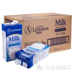 Lemnos 兰诺斯 超高温处理全脂纯牛奶1L*12支装
