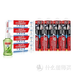 Colgate 高露洁 超值护敏套装（专效抗敏美白牙膏*4+360°备长炭牙刷*4+漱口水60ml）