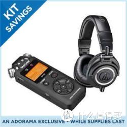 audio-technica 铁三角 ATH-M50x 耳机 + Tascam DR-05 录音笔 套装