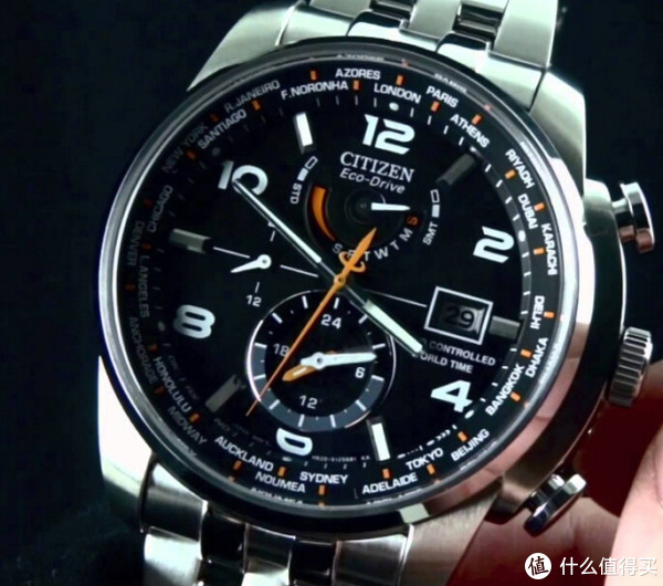 CITIZEN 西铁城 Eco-Drive AT9010-52E 男款光动能腕表(5局电波、两地时间)