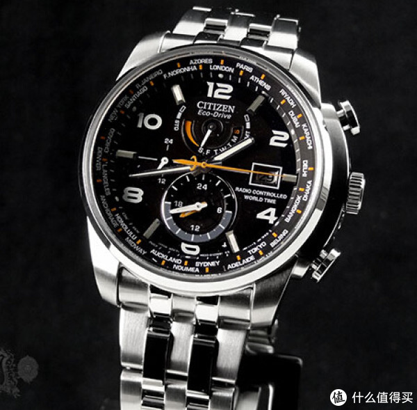 CITIZEN 西铁城 Eco-Drive AT9010-52E 男款光动能腕表(5局电波、两地时间)