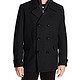 Kenneth Cole New York Men's Classic Peacoat with Sweater-Knit Bib 男士羊毛外套