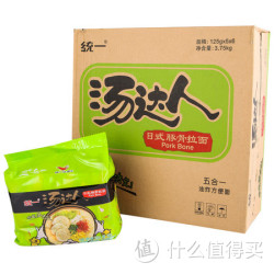 UNI-PRESIDENT 统一 汤达人 日式豚骨拉面 125g/袋*5*6 整箱装