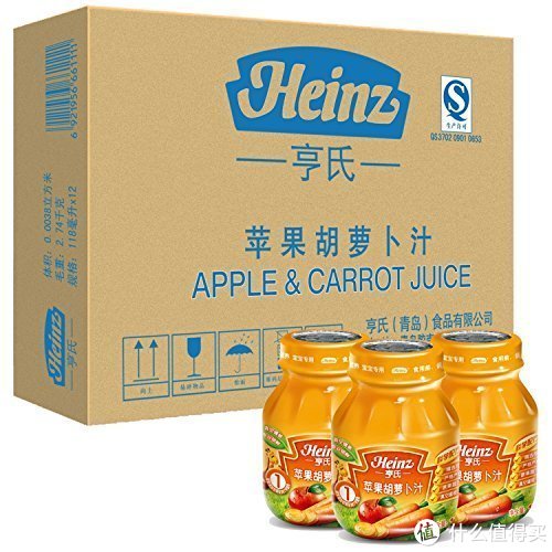 Heinz 亨氏 一段苹果胡萝卜汁 118ml*12瓶