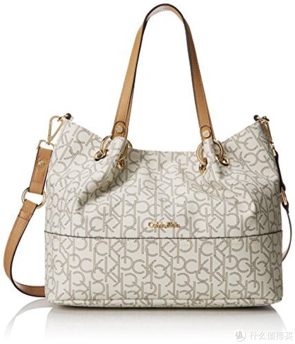 Calvin Klein Monogram East West Travel Tote 女士真皮挎包