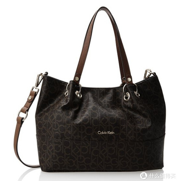 Calvin Klein Monogram East West Travel Tote 女士真皮挎包