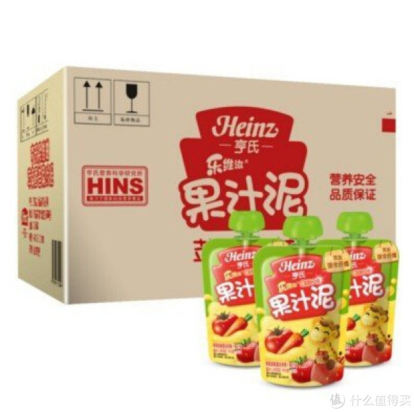 移动端限区域:Heinz 亨氏 蔬乐2+2-苹果草莓番茄胡萝卜120g*24袋