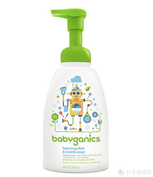中亚海外购：BabyGanics 甘尼克宝宝 泡沫餐具洗洁剂 453.6ml*3瓶装