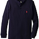 U.S. Polo Assn 美国马球协会 Long-Sleeve Solid Thermal Henley Shirt 儿童长袖T恤