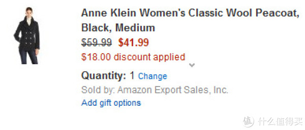 ANNE KLEIN Classic Wool-Blend Peacoat 女款羊毛大衣