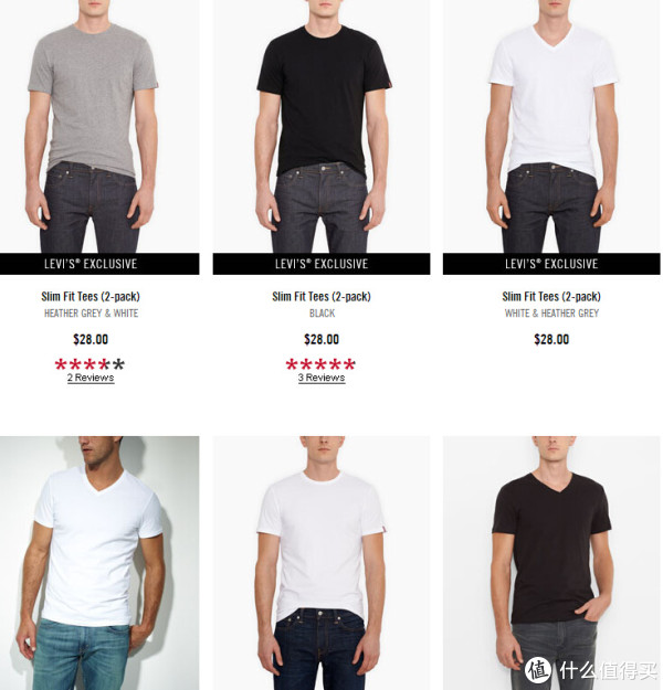 促销活动:Levi's美国官网 反季好价 男款短袖打底T恤*2件专场