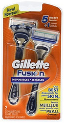 Gillette 吉列 Fusion Disposable 一次性手动剃须刀 2件装