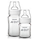 AVENT 新安怡 SCF647/57 宽口径经典玻璃奶瓶新生儿套装+湿巾