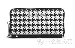 MICHAEL KORS Jet Set Travel 千鸟格女士真皮长款钱包