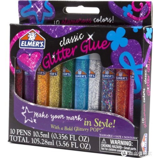 凑单品:Elmer's 3D Washable Glitter 儿童3D彩色画笔