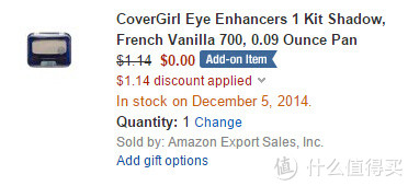 凑单免费得：COVER GIRL 眼影补充装