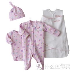 HALO 自然光环 4-Piece Cotton Layette and Swaddle Set 新生儿纯棉四件套