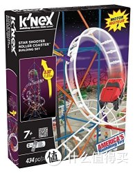 K'NEX Star Shooter Coaster Building Set 电动过山车 拼装玩具套装