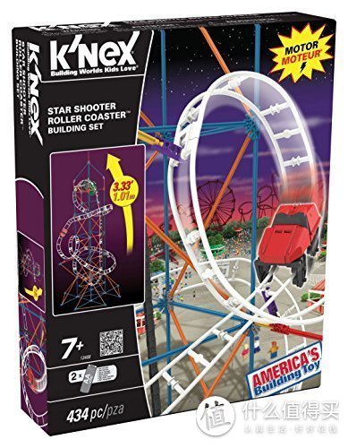 K'Nex Star Shooter Coaster Building Set 电动过山车拼装玩具 晒单