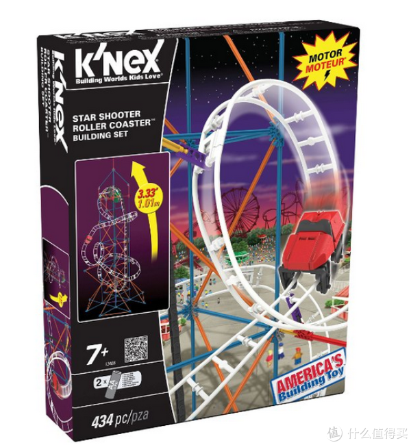 K'NEX Star Shooter Coaster Building Set 电动过山车 拼装玩具套装