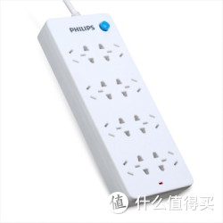 PHILIPS 飞利浦 八联插排插线板 3米接线板 节能防火