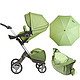 Stokke Xplory 顶级高景观婴儿推车（果绿色）+雨伞妈咪包