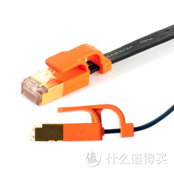 PowerSync 包尔星克 cat7高速七类纯铜扁平千兆网线2米双屏蔽