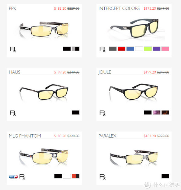 海淘活动：GUNNAR美国官网 PRESCRIPTION EYEGLASSES 定制系列