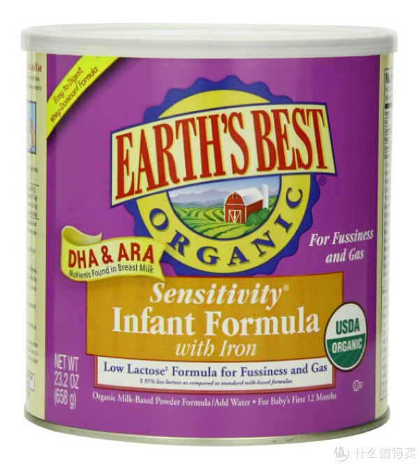 EARTH'S BEST Organic Infant Formula with Iron 有机含铁奶粉 658g