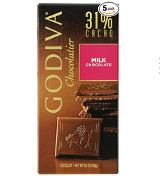 GODIVA 歌帝梵 牛奶巧克力 100g*5包