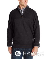 手慢无：DOCKERS Solid Textured-Yoke Quarter-Zip 男士针织衫