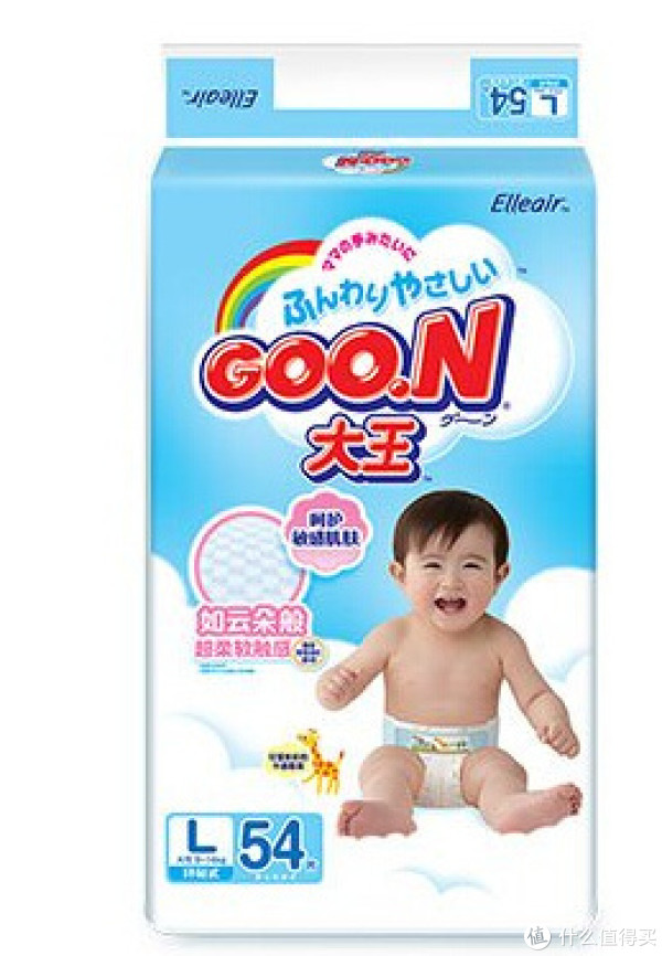 再特价:GOO.N 大王 维E系列 纸尿裤 L54片(适合9-14kg)