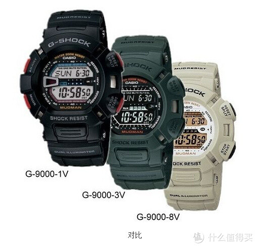 CASIO 卡西欧 G-SHOCK Mudman 泥人系列 G9000-1V 男士腕表