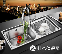 OULIN 欧琳 LHS5211 不锈钢双槽+精铸全铜龙头套餐 