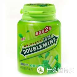 DOUBLEMINT 绿箭 原味薄荷糖40粒瓶装64g