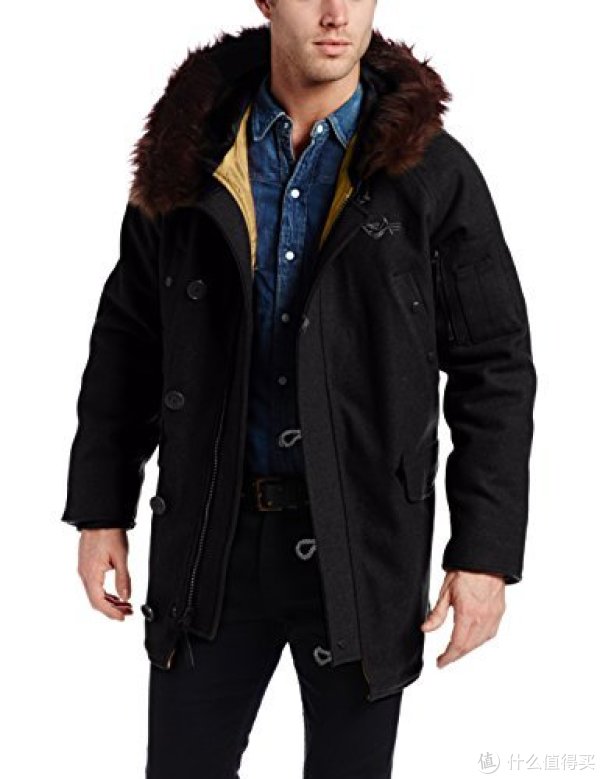 Alpha Industries 阿尔法工业 Treaty Wool 男款羊毛连帽大衣