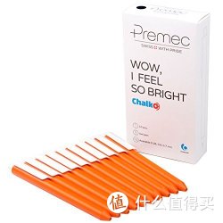 Premec 派锐美科 CHALK 巧可系列橙杆 白夹白揿0.6黑色笔芯签字笔