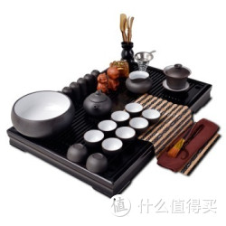 茶之翼 051429 宜兴紫砂整套功夫茶具套装 配柯木茶盘 29件