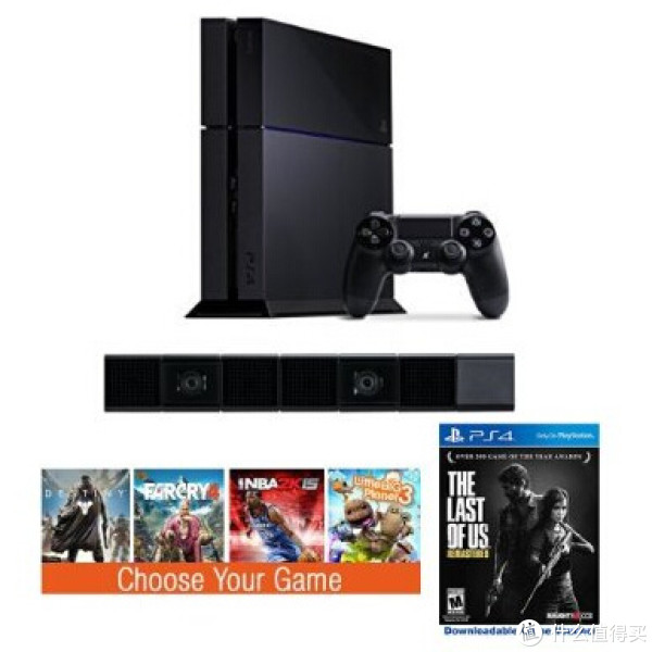 SONY 索尼 PlayStation 4 PS4 游戏机 摄像头同捆版(带两个游戏)