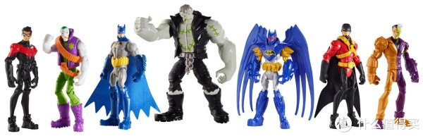 MATTEL 美泰 DC漫画 蝙蝠侠系列 4英寸玩偶 7只套装