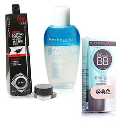 Maybelline 美宝莲 睛采造型持久魅影眼线膏 2.5g+卸妆液 70ml+隔离乳霜18ml