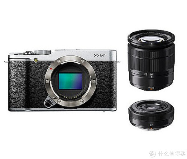 新低价:FUJIFILM 富士 X-M1 XC16-50\/XF27 双