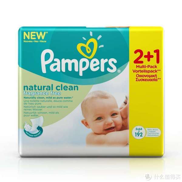 凑单品：Pampers 帮宝适 自然纯净系列 婴儿湿巾64片*3包