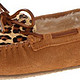 MINNETONKA 迷你唐卡 Leopard Cally Slipper Moccasin 女士加绒平底鞋