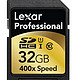 Lexar 雷克沙 SD卡 32G SD32G 400X SDHC 60M/S 单反相机内存卡