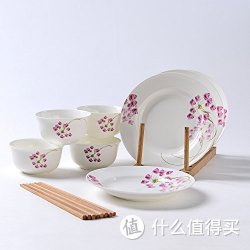 IJARL 亿嘉 剑林红袖添香12头陶瓷餐具套装(金钟碗版本)