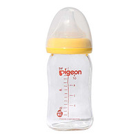 pigeon 贝亲  自然实感 AA73 宽口径玻璃奶瓶160ml 黄色