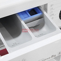 限地区：LG WD-T12412DG 8公斤 变频节能滚筒洗衣机(白色)