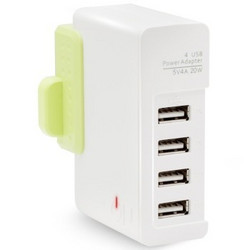 ON U1(4A）4口智能USB充电器 送英标转换插头 苹果绿