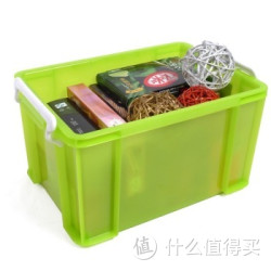 Citylong 禧天龙 塑料小号收纳箱 透明抗压整理箱 果冻绿20L